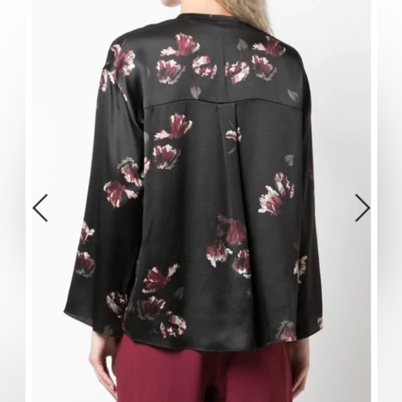 Vince | Tulip Print | Button Up Down | Long Sleeve | Silk | S | B5 - Picture 11 of 13